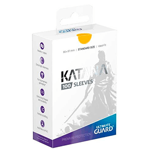 Fundas para cartas Ultimate Guard Katana Sleeves Tamaño Standard de color amarillo (100 uds) para Merchandising en GAME.es