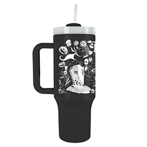 Vaso termo de acero inoxidable con pajita Pesadilla antes de Navidad de 1180 ml