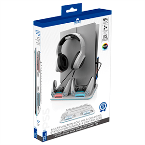 Soporte Cargador Trade Invaders con ventilación y luz RGB para PS5/PS5 Slim
