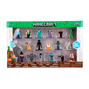 Pack de  18 figuras metalicas Minecraft  de 4 cm