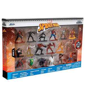 Pack de  18 figuras metalicasMarvel Spiderman de 4 cm