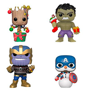 Pack de 4 Figuras Pop Marvel: Holiday