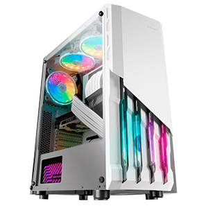 Mars Gaming MC-X2 Gaming ATX Frontal Acero FRGB Ventana Lateral Completa Blanco - Caja Ordenador