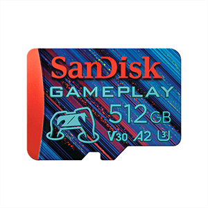 Sandisk Gameplay microSD 512GB 190MB/s para Rog Ally/SteamDeck/Legion Go/Claw - Tarjeta Memoria Gaming