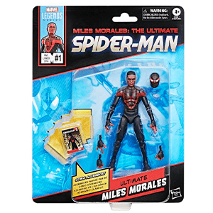 Figura Marvel Legends Mini comics Ultimate Spiderman Miles Morales de 15 cm