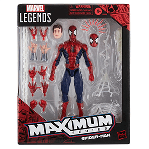 Figura Marvel Legends Maximum Series Spiderman con accesorios de 15 cm