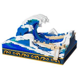 Set de Construccion Kanagawa Surfing Set UKIYO de 15 cm