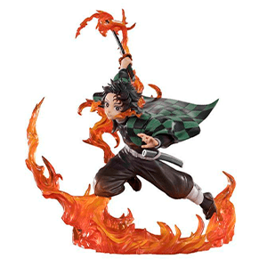 Figura Demon Slayer Tanjiro Kamado Kyojuro Rengokus Sword Guard Version de 19,5 cm