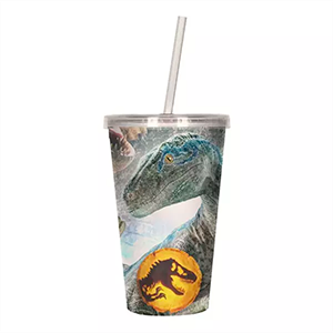 Vaso Lenticular 3D Jurassic World Biosync de 500 ml