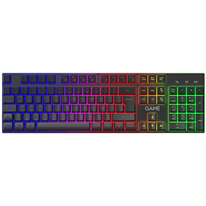 GAME KX3 Membrana RGB Rainbow Spanish Layout Negro - Teclado Gaming
