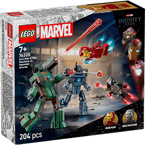 LEGO Super Heroes Marvel Iron Man Y Máquina De Guerra Vs. Drones De Hammer 76320