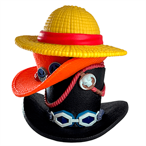 Hucha One Piece Pila de sombreros de Luffy, Ace y Sabo