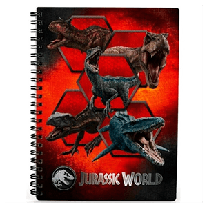 Libreta 3D Jurassic World Carnivoros