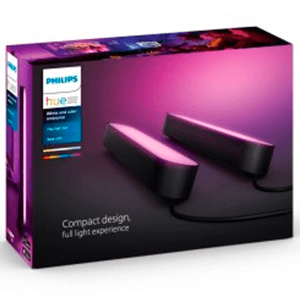 Philips Hue Kit Inicio Barras de Luz Hue Play RGB Pack 2 Negro - Iluminacion