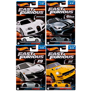 Vehiculo Hot Wheels Silver Series Fast & Furious (surtido)