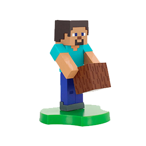 Minecraft: Soporte Steve para Teléfono y Auriculares 12cm