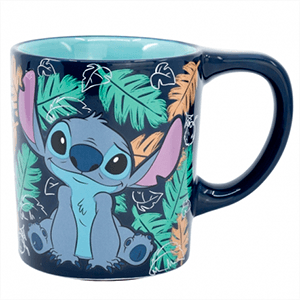 Taza de ceramica antivuelco STITCH OHANA de 300 ml