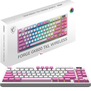 MSI Forge GK600 TKL Wireless Violet Spanish Layout - Teclado Gaming
