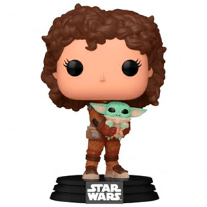Figura POP Vinyl Star Wars Mandalorian Peli Motto con Grogu (REACONDICIONADO)