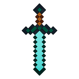Lampara Minecraft Espada de Diamante de 40 cm