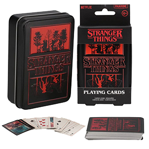Baraja de cartas Stranger Things 5 en caja metalica