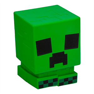 Figura de silicona con iluminacion recargable Minecraft Creeper SquishyGlo de 15 cm