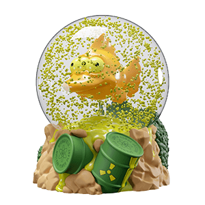 Bola de Nieve retroilumiada Los Simpsons Blinky el pez de tres ojos