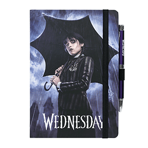 Cuaderno Premium A5 con Boligrafo proyector Wednesday