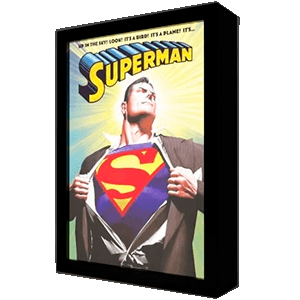 Lamina enmarcada con iluminacion LED DC comics Superman 28x20 cm