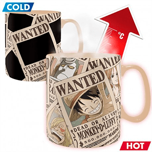 Taza Termosensible One Piece Wanted de 460 ml
