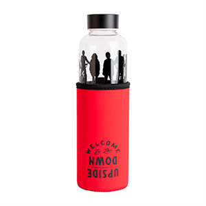 Botella de Cristal con Funda de neopreno Stranger Things de 500 ml