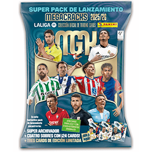 Megapack Megacracks La Liga 2025-2026 (archivador + 4 sobres + 3 cartas edicion limitada)