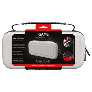 GAME GM- 34971 Bolsa de transporte blanca-negra para Switch2