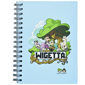 Cuaderno con anillas y tapa dura Wigetta tamaño A5 y 120 hojas