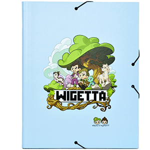 Carpeta de tapa dura con 12 separadores y goma de 2mm Wigetta tamaño A4