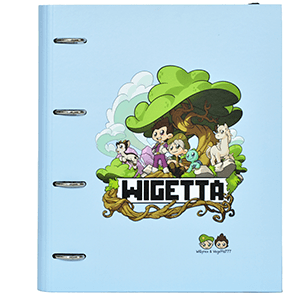 Carpeta de tapa dura con anillas Wigetta tamaño A4 y 120 hojas