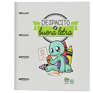 Carpeta de tapa dura con anillas Trotuman Despacito y buena letra  tamaño A4 y 120 hojas