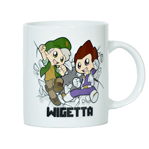 Taza de porcelana blanca Wigetta de 320 ml