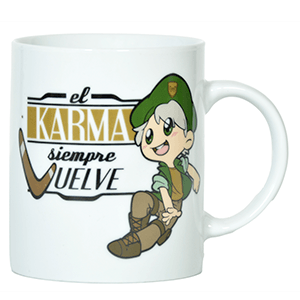 Taza de porcelana blanca Willyrex de 320 ml