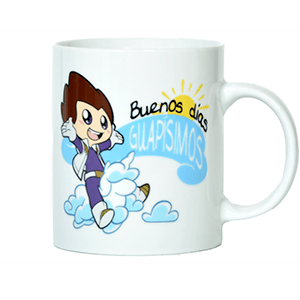 Taza de porcelana blanca Vegetta 777 de 320 ml