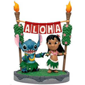 Diorama de PVC Stitch Aloha de 16 cm