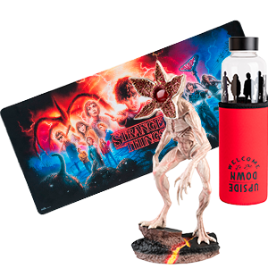 Pack Lámpara + Botella + Alfombrilla Stranger Things