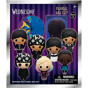 Colgante 3D Wednesday Series 3 para Mochilas y bolsos (surtido)