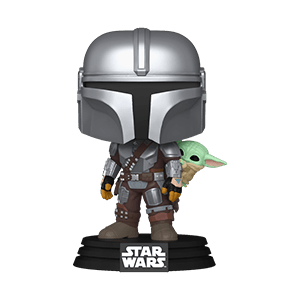 Figura POP TV: Star Wars The Mandalorian con Grogu (En la espalda)