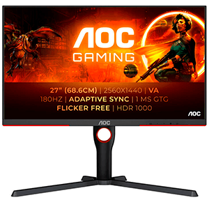 AOC G3 Q27G3XMN/BK 27" - LED - 2K QHD - (REACONDICIONADO) - Monitor Gaming para PC GAMING en GAME.es