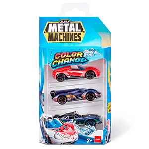 Metal Machines Pack 3 Mini Vehículos (Cambia color)