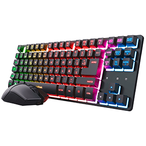 Trust GXT832 Thado Wireless Negro Teclado TKL + Raton 2in1 - Pack Perifericos
