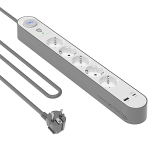 Force Power Lite Multi Surge protector 5 socket USB A+C - Regleta