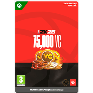 Nba 2K26: 75,000 Virtual Currency Pack Xbox Series X|S and Xbox One para Prepagos en GAME.es