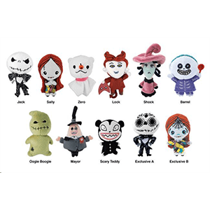 Colgante 3D de Peluche Pesadilla antes de Navidad para Mochilas y Bolsos de 12 cm (surtido)